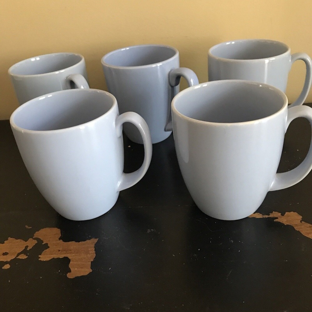 Corelle Country Cottage Coffee Cup Mugs  Periwinkle /lite Blue set of‎ 2